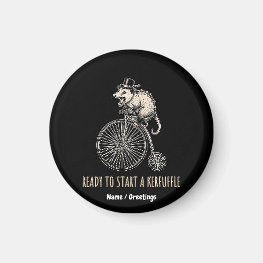 Screaming Opossum Kerfuffle Vintage Fahrrad Magnet (Vorne)