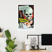 Screaming Skull - Klassischer Horror Poster (Heimbüro)
