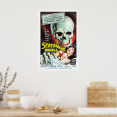 Screaming Skull - Klassischer Horror Poster (Küche)