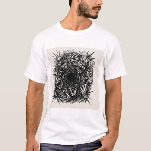 Screaming Void Sketch Art T-Shirt (Vorderseite)