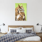 Screech-Uhulportrait Leinwanddruck (Insitu (Schlafzimmer))