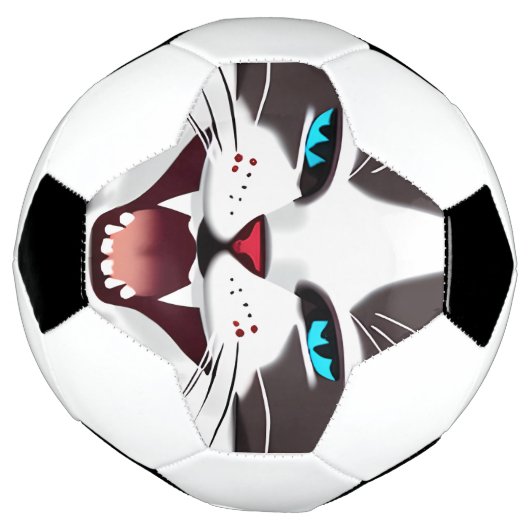 Screeching Blue Mit Augen Cat Fußball (Gedreht)