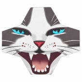 Screeching Blue Mit Augen Cat Fußball (Flach)