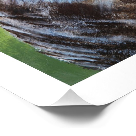 Screeching Owl Poster Print (Ecke)