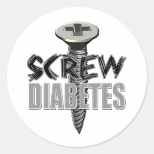 Screendiabetes Runder Aufkleber