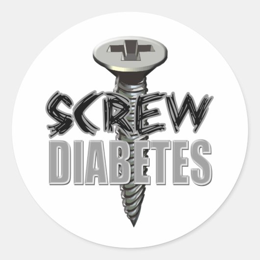 Screendiabetes Runder Aufkleber (Vorderseite)