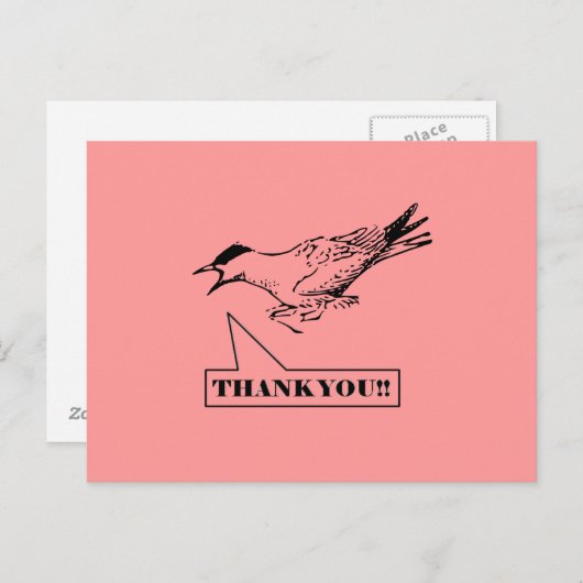 Screening Bird Vielen Dank Postcard Postkarte (Vorne/Hinten)