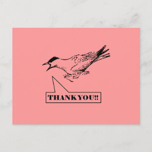 Screening Bird Vielen Dank Postcard Postkarte