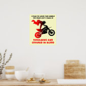 Screening Blood Dirt Bike Motocross Print Poster (Küche)
