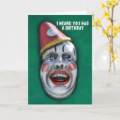 Screening Clown Belated Birthday Card Karte (Gelbe Blume)