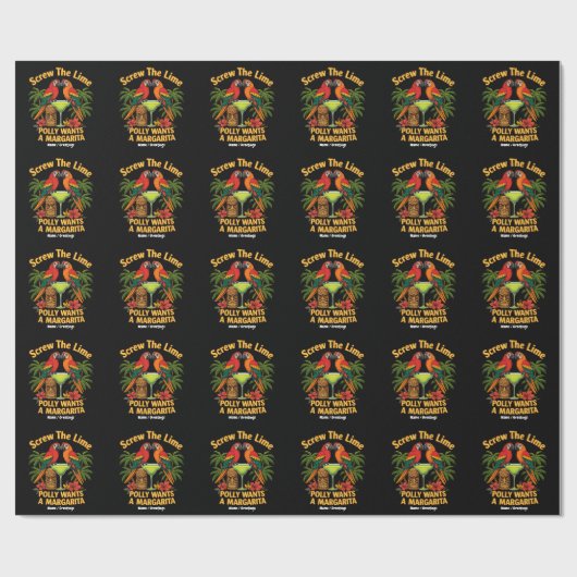 Screening Der Limone Polly Will eine Margarita Fun Geschenkpapier (Flach)