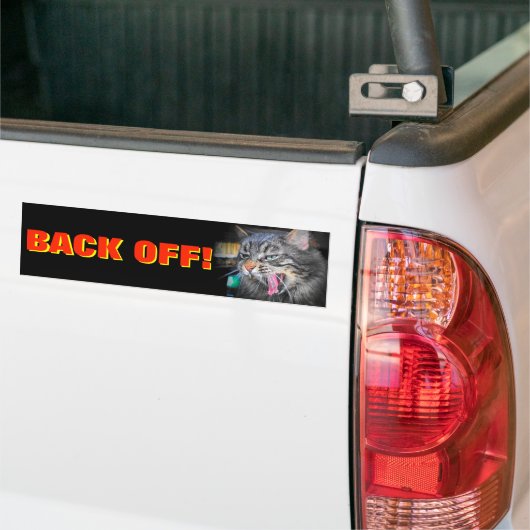 Screening-Katzenjacke sagt "Zurück weg" Autoaufkleber (Auf Lkw)