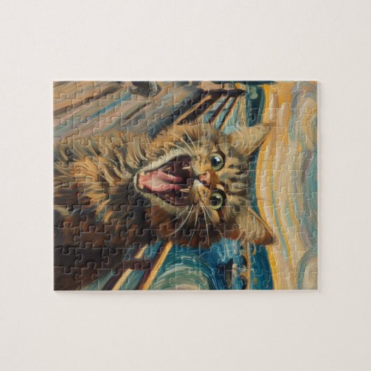 Screening Kitty Fine Art Parody Puzzle (Horizontal)