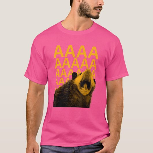 Screening Possum Aaaa Niedlich Funny Opossum Dank T-Shirt (Vorderseite)