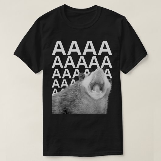 Screening Possum Aaaa Niedlich Funny Opossum Dank T-Shirt (Design vorne)