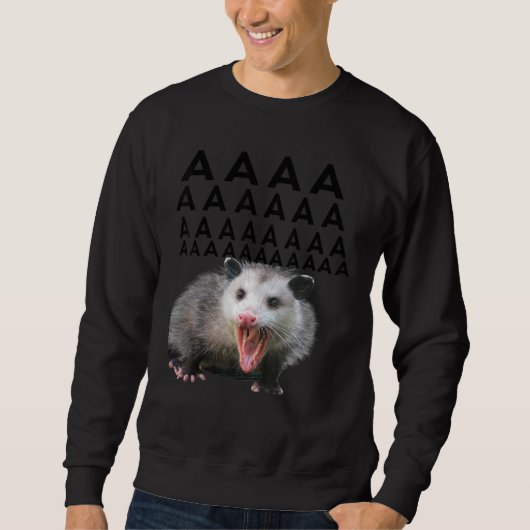 Screening Possum Aaaa Niedlich Opossum Meme Men W Sweatshirt (Vorderseite)