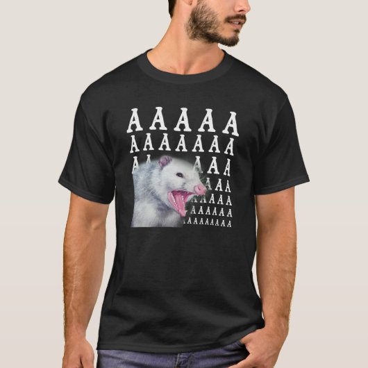 Screening Possum Aaaa Niedlich Opossum Meme T-Shirt (Vorderseite)