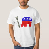 Screening Republikaner Funny Political Rebus T-Shirt (Vorderseite)