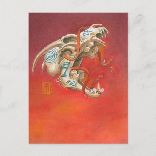 Screening Skull Mini Print Postkarte (Vorderseite)