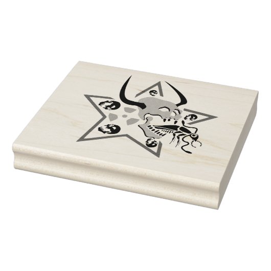 Screening Skull Pentagram Gummistempel (Stempel)