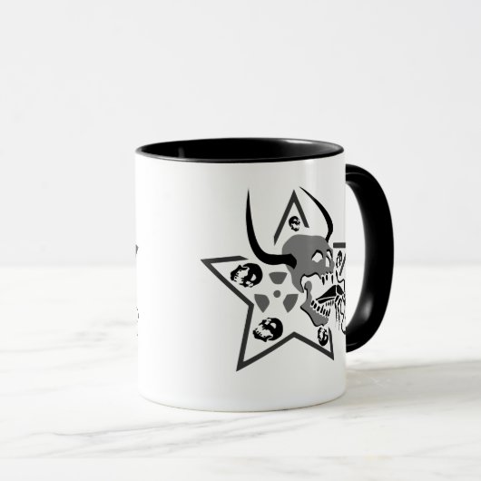 Screening Skull Pentagram Tasse (VorderseiteRechts)