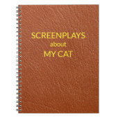 "Screenplays About My Cat" Notizblock (Vorderseite)