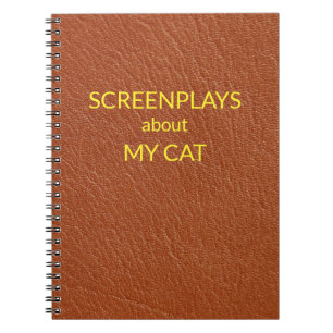 "Screenplays About My Cat" Notizblock