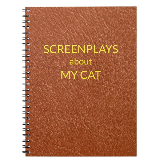"Screenplays About My Cat" Notizblock (Vorderseite)