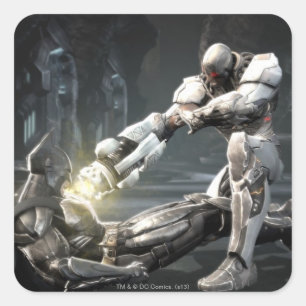 Screenshot: Batman vs Cyborg Quadratischer Aufkleber