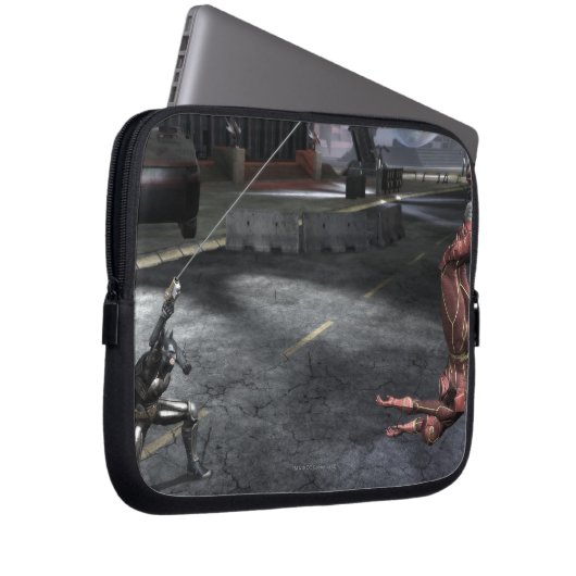 Screenshot: Batman vs Flash Laptopschutzhülle (Vorne Rechts)