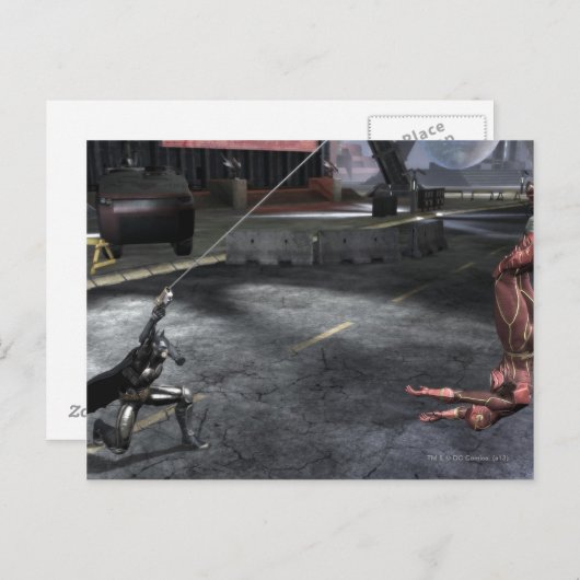 Screenshot: Batman vs Flash Postkarte (Vorne/Hinten)