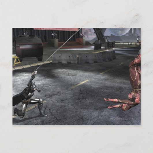 Screenshot: Batman vs Flash Postkarte (Vorderseite)