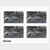 Screenshot: Batman vs Flash Rechteckiger Aufkleber (Blatt)