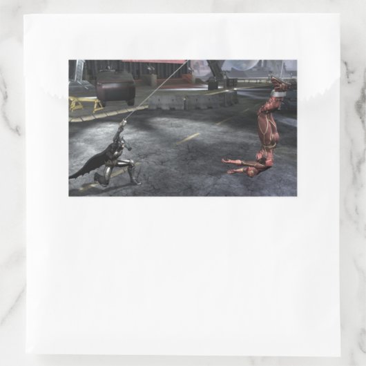 Screenshot: Batman vs Flash Rechteckiger Aufkleber (Tasche)