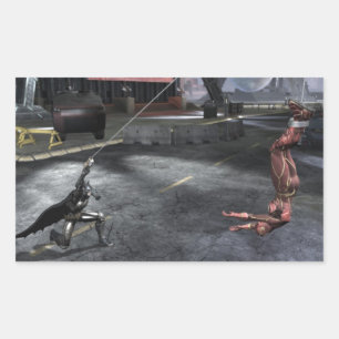 Screenshot: Batman vs Flash Rechteckiger Aufkleber