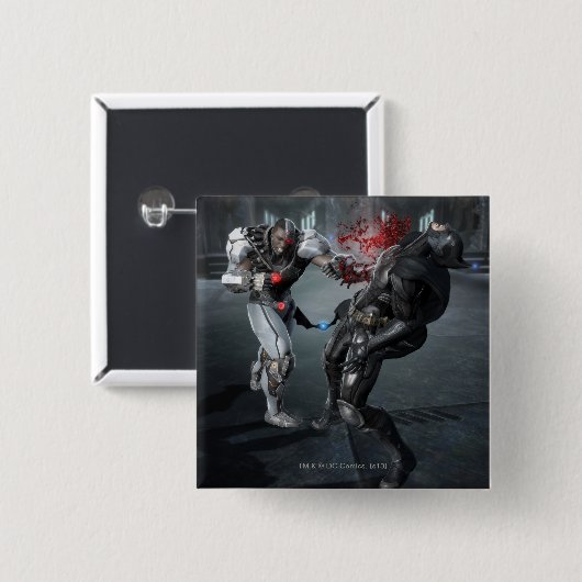 Screenshot: Cyborg vs Batman Button (Vorne & Hinten)