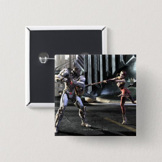 Screenshot: Cyborg vs Harley Button (Vorne & Hinten)