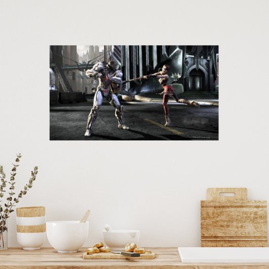 Screenshot: Cyborg vs Harley Poster (Küche)