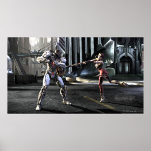 Screenshot: Cyborg vs Harley Poster