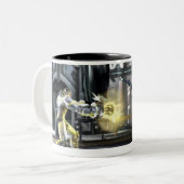 Screenshot: Cyborg vs Nightwing 2 Zweifarbige Tasse (Vorderseite Links)