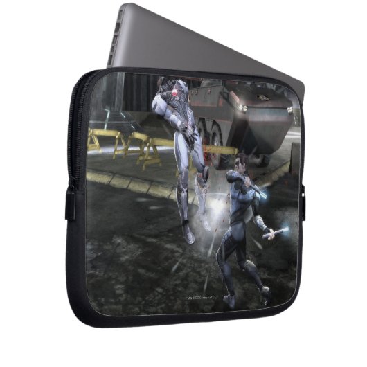 Screenshot: Cyborg vs Nightwing 3 Laptopschutzhülle (Vorne Rechts)