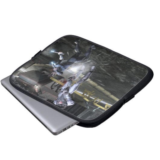 Screenshot: Cyborg vs Nightwing 3 Laptopschutzhülle (Vorne Knopf)