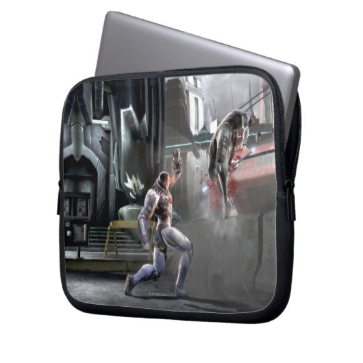 Screenshot: Cyborg vs Nightwing Laptopschutzhülle (Vorderseite Links)