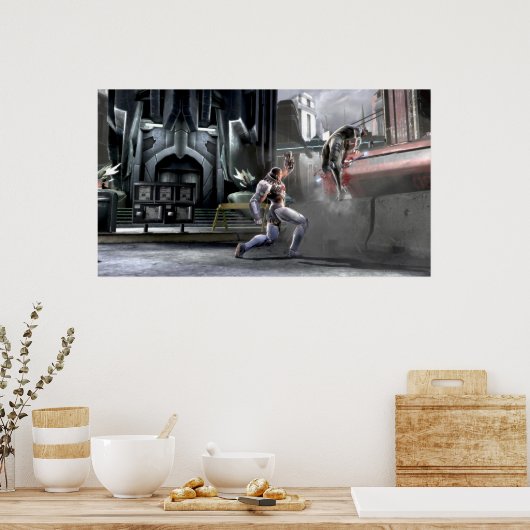 Screenshot: Cyborg vs Nightwing Poster (Küche)