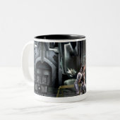 Screenshot: Cyborg vs Nightwing Zweifarbige Tasse (Vorderseite Links)