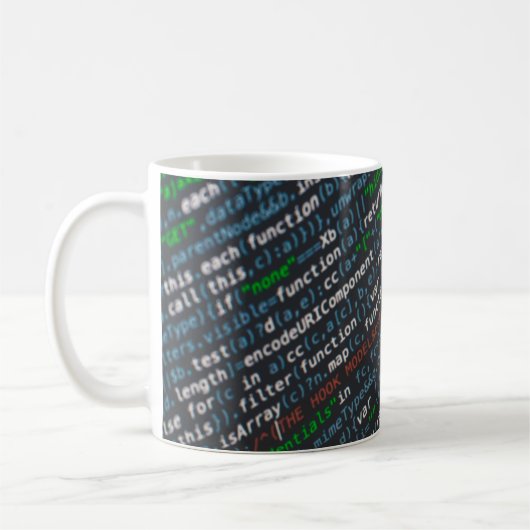 Screenshot der Quellcodes Kaffeetasse (Links)