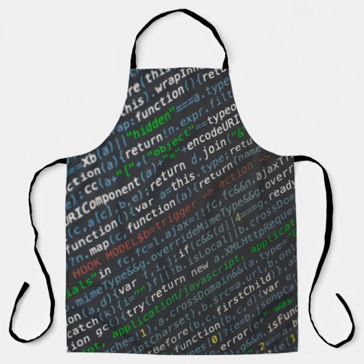 Screenshot der Quellcodes Schürze (Vorderseite)