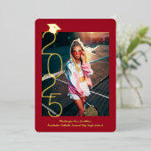 Screenshot Foto Chic Script Red Gold Announcement Folieneinladung (Stehend vorne)