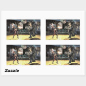 Screenshot: Harley vs Batman 2 Rechteckiger Aufkleber (Blatt)