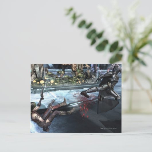 Screenshot: Harley vs Batman Postkarte (Stehend Vorderseite)